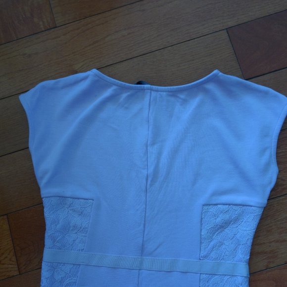 French Connection Lilac Purple Bandage Bodycon Lace Sided Cocktail Dress Size 0 - Picture 10 of 14